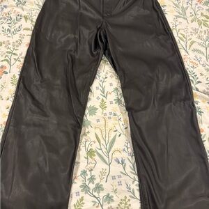 Hollister Black Faux Leather Pants